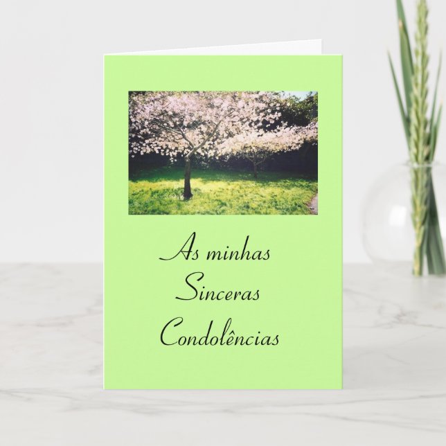 Carte Portugais : Condolencias/Pesames/Sympathy (Devant)