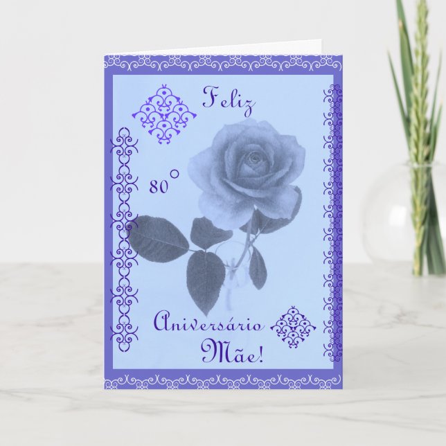 Carte Portugais : Maman de joyeux anniversaire ! (Devant)