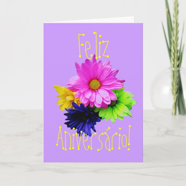 Carte Portugais : Menina-anniversaire d'uma de Para de (Devant)