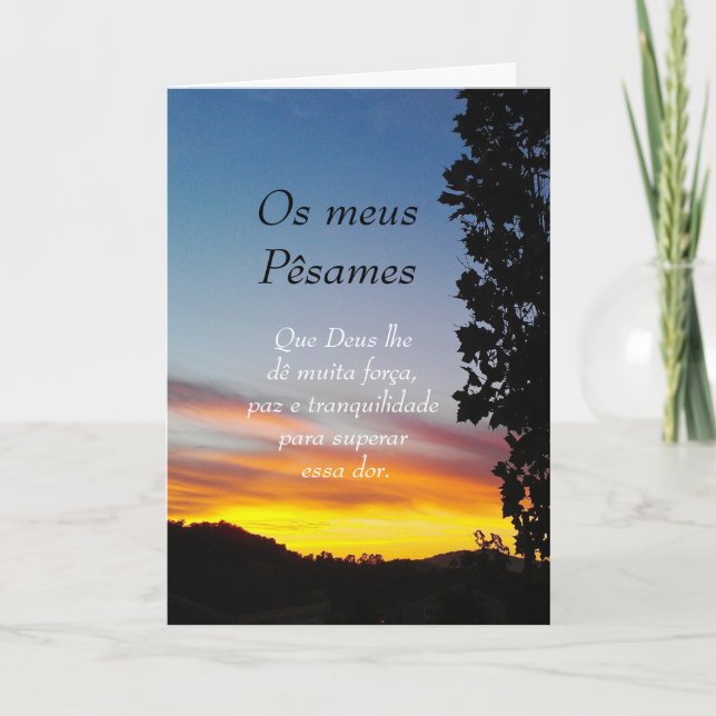 Carte Portugais : Pesames/sympathie (Devant)
