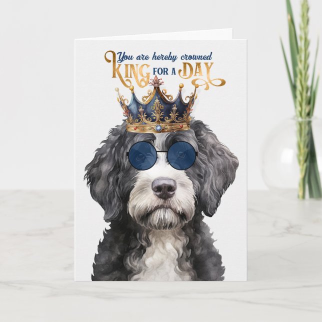 Carte Portugais Water Dog King pour une journée d'annive (Devant)