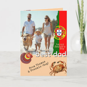 Carte Portugal Fête des pères Card, Drapeau Portugais