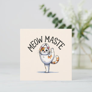 Carte Pose de Yoga de chat - Mâte de miaou