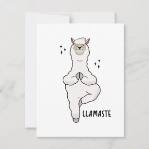 Carte Pose De Yoga Llama Au Llamaste
