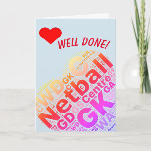 Carte Positions des joueurs Design cardiaque Netball bie