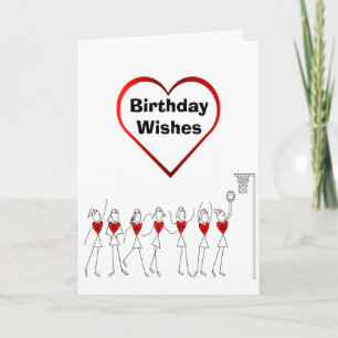 Carte Positions Heart Netball Anniversaire