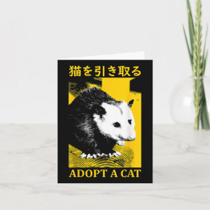 Carte Possum de vintage Adoptez un chat Possum Opossum j