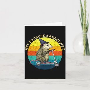 Carte Possum part pour causer une agitation sarcastique 