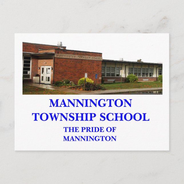 CARTE POST DE L'ÉCOLE DE TOWNSHIP DE MANNINGTON (Devant)