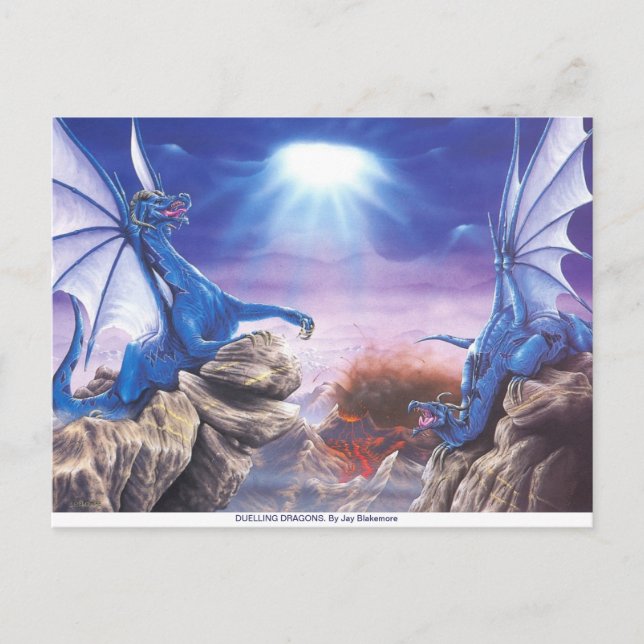 CARTE POST DUELING DRAGONS (Devant)