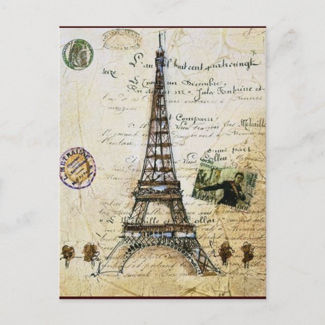 CARTE POST PARIS vintage (Devant)