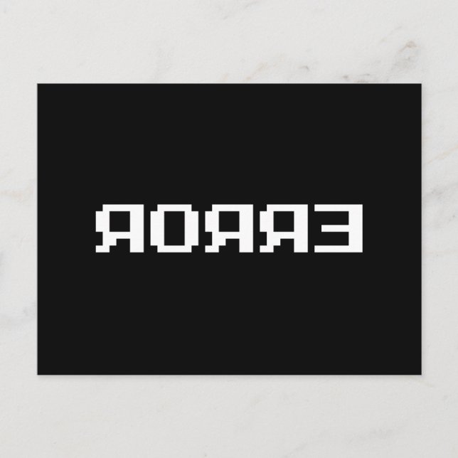 CARTE POSTALE Я Я Я Ǝ | ERREUR (Devant)