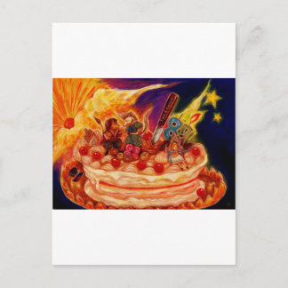 CARTE POSTALE オ ン と 一 角 獣