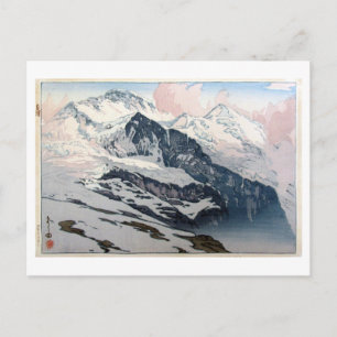 Carte Postale ユングフラウ, Jungfrau, Hiroshi Yoshida, Woodcut