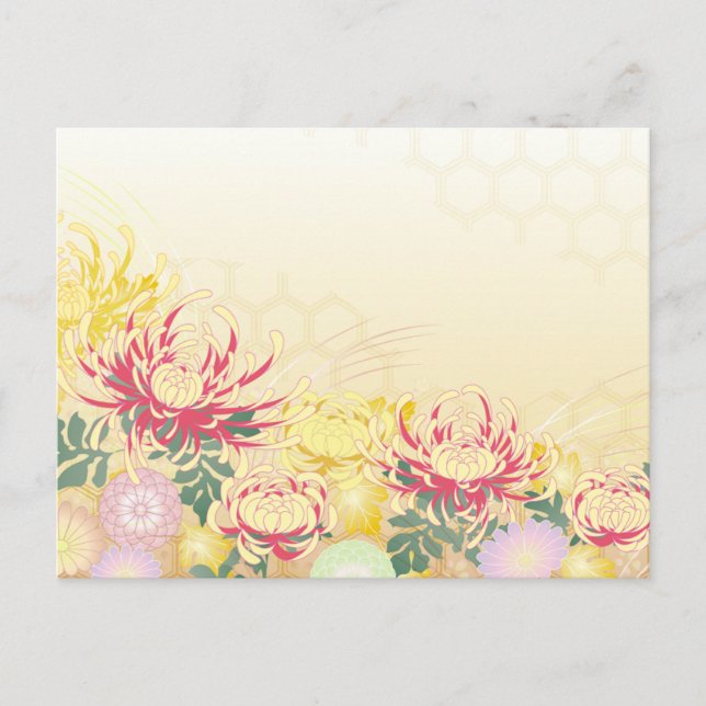 CARTE POSTALE 和の美しさを届ける＊菊のポストカード (Devant)