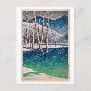 Carte Postale 大 正 池, étang Taiso à Kamikôchi, Hasui Kawase