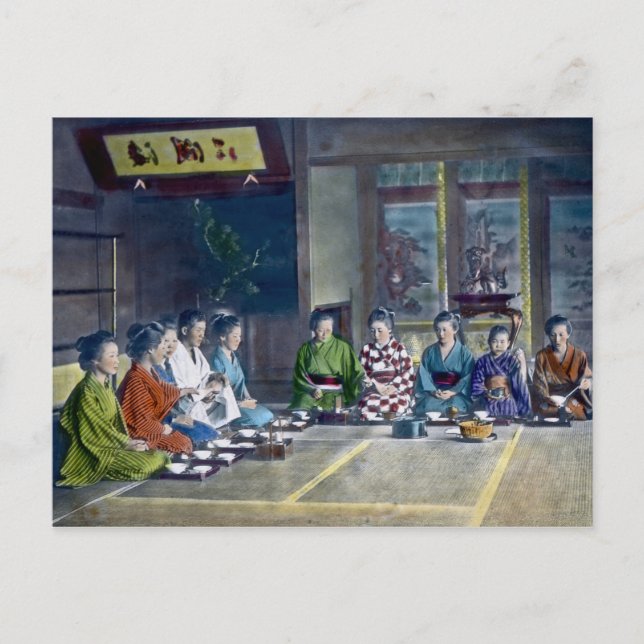 Carte Postale 家 traditionnel japonais à la main 族 (Devant)