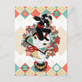 Carte Postale 忍 と 蛇2019(リ lire)/ Ninja et serpent 2019(remake)