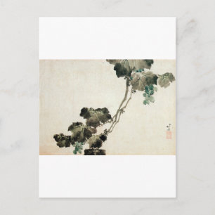 Carte Postale 葡 萄, 北 斎 Grape, Hokusai