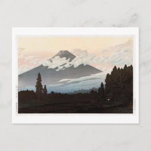 Carte Postale 裾 野 の 士, Mt Fuji de Susono, Hasui Kawase, Woodcut
