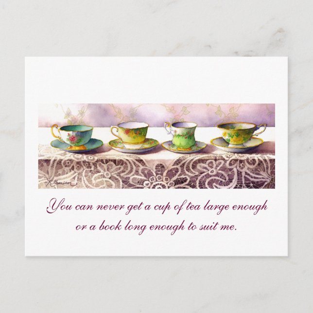 Carte Postale 0001 Row of Teacups C.S. Lewis Postcard (Devant)