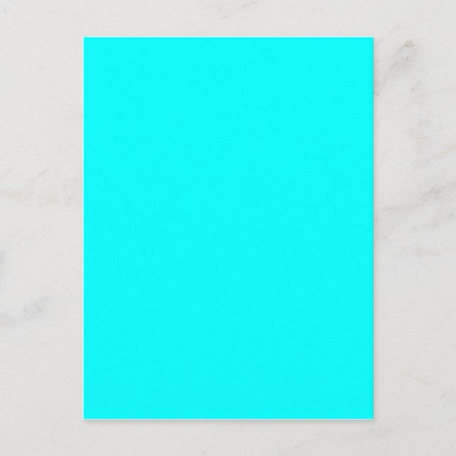 Carte Postale 00ffff bleu-clair au néon (Devant)