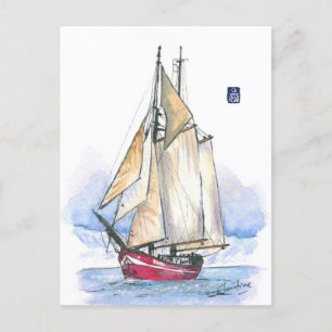 Carte Postale (021) Bateau à voile Noorderlicht