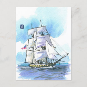 Carte Postale (053) US Brig Niagara Sailboat