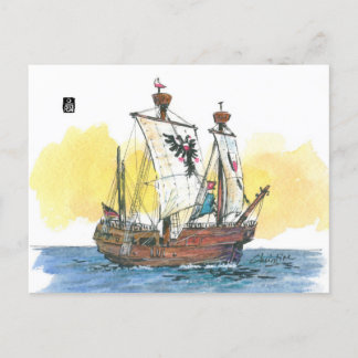 Carte Postale (066) Caravelle médiévale Lisa von Lubeck
