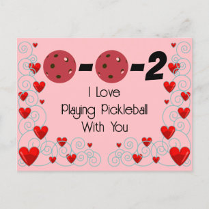 Carte Postale 0-0-2 J'Aime Jouer Au Pickleball Avec Vous Valenti