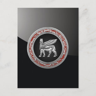 Carte Postale [100] Bulle à ailes babylonienne [Argent] [3D]