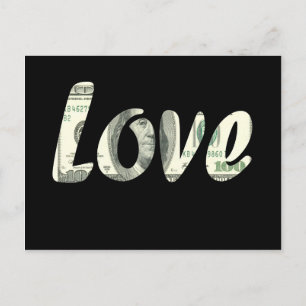Carte Postale 100 dollars d'amour