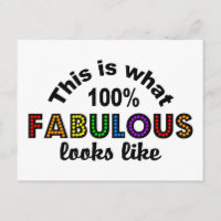 Carte postale 100% FABULEUSE, personnalisable