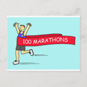 Carte Postale 100 Félicitations à Marathon pour Lui