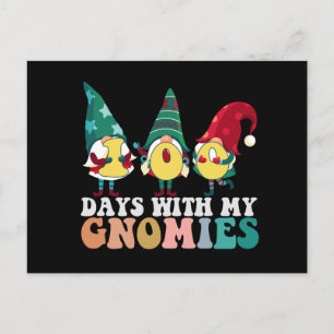 Carte Postale 100 jours avec mes Gnomies Drôle Enseignement Écol