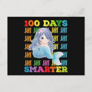 Carte Postale 100 Jours Mermaid Smarter 100ème Jour De L'École