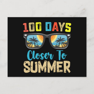 Carte Postale 100 Jours Plus Près De L'École De Vacances D'Été