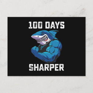 Carte Postale 100 Jours Sharper Shark 100ème Jour De L'École Gym