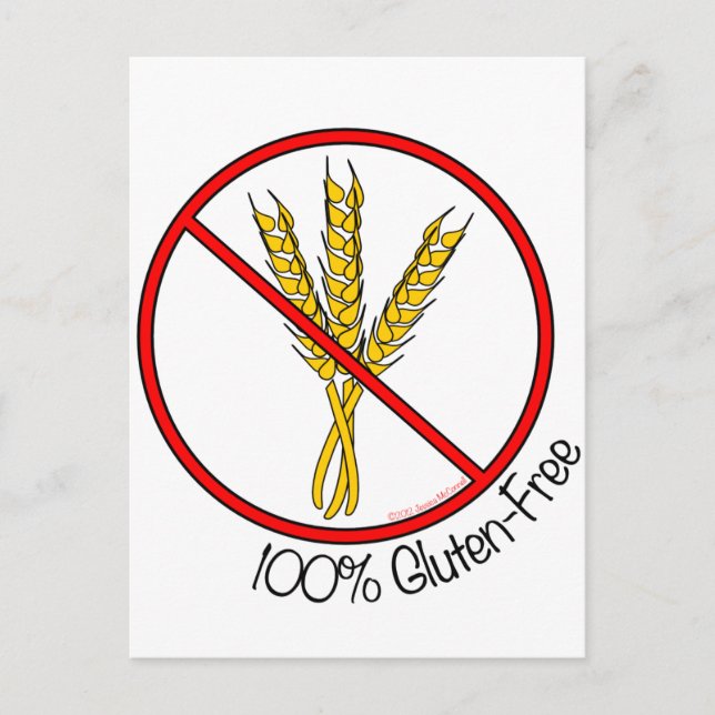 Carte Postale 100% sans gluten (Devant)