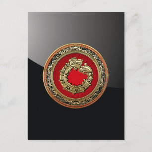 Carte Postale [100] Serpent Dieu Quetzalcoatl [Or]