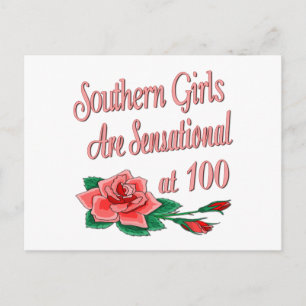 Carte Postale 100e anniversaire Cadeaux pour filles du Sud