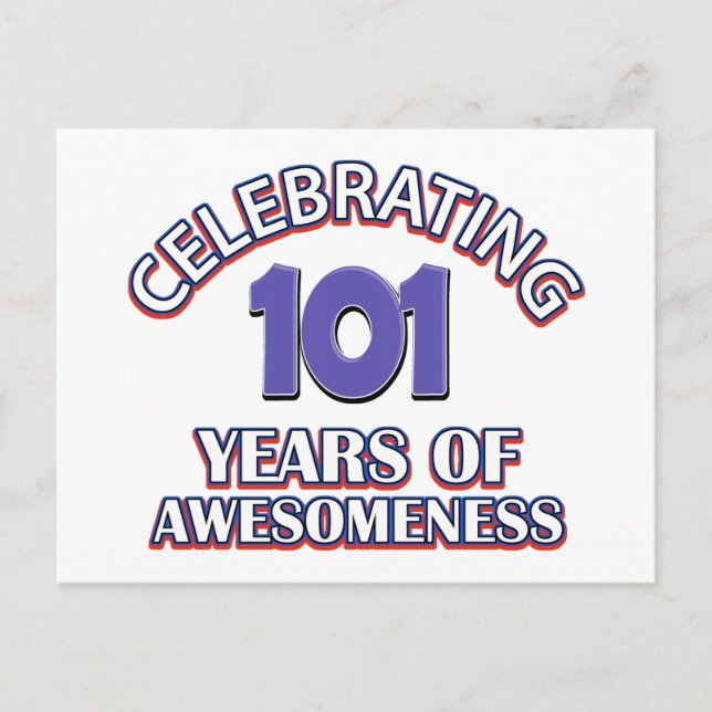 Carte Postale 101 ans de cadeaux (Devant)