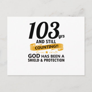 Carte Postale 103 ans et toujours en cours d'anniversaire