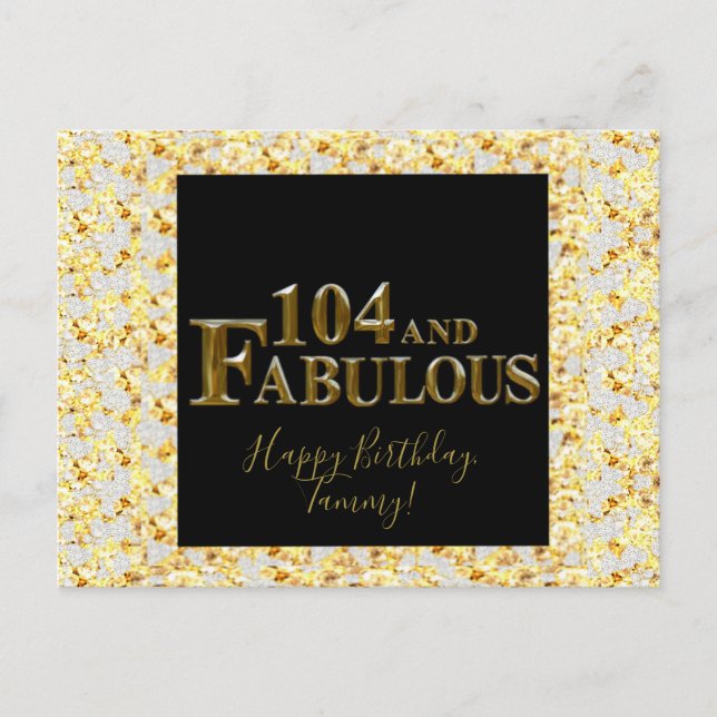 Carte Postale 104 Anniversaire (Devant)