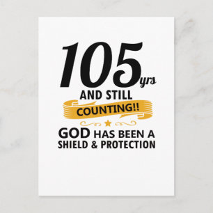 Carte Postale 105 ans et toujours en train de compter l'annivers