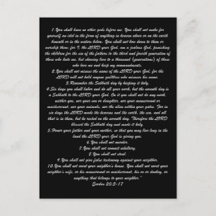 CARTE POSTALE 10 COMMANDEMENTS