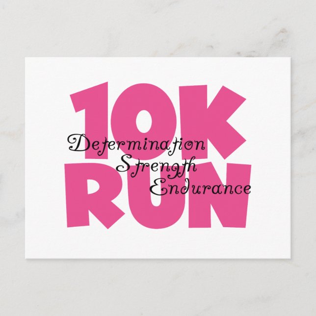 Carte Postale 10K Run Sport Rose (Devant)