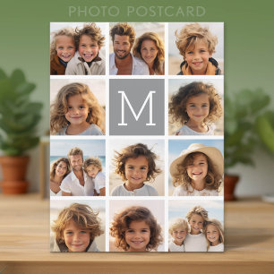 Carte Postale 11 Collage de photos Monogramme PEUT MODIFIER LA C