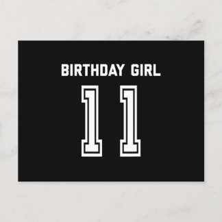 Carte Postale 11e anniversaire maillot cadeau 11 ans fille