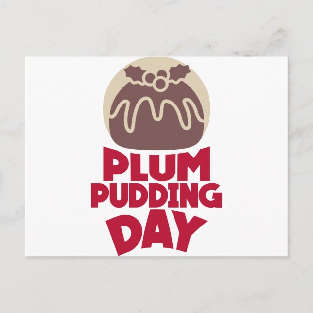 Carte Postale 12 février - Journée du Pudding de Plum (Devant)